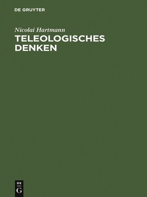 cover image of Teleologisches Denken